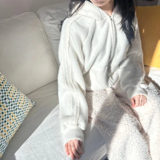 Hairy Lace Track Zip-Up Hoodie Set
