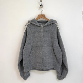 Hairy Lace Track Zip-Up Hoodie Set