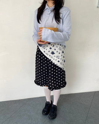 Button stripe frill polo shirt striped polo shirt long sleeve