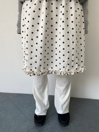 Polka dot frill midi skirt polka dot spring skirt