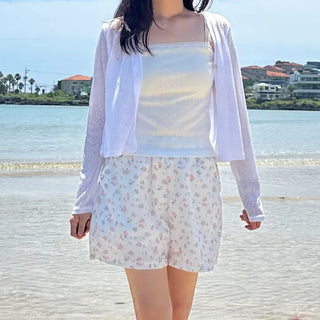 Punched Straight Lace Sleeveless Layered Top