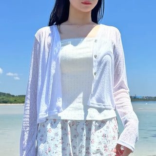 Punched Straight Lace Sleeveless Layered Top