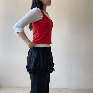 Modal Spandex Color Layered Sleeveless Bustier
