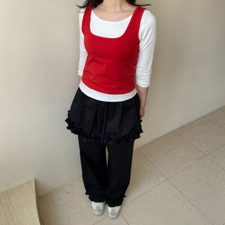 Modal Spandex Color Layered Sleeveless Bustier