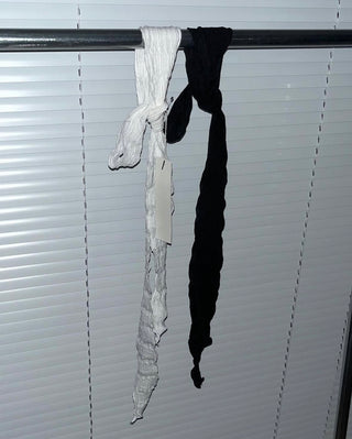 Wrinkle muffler, pleated tie, long scarf