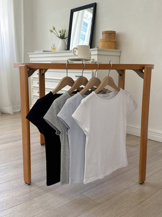 Cap sleeve basic modal short-sleeve t-shirt basic plain t-shirt