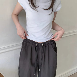 Cap sleeve basic modal short-sleeve t-shirt basic plain t-shirt