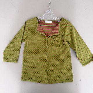 Dot Stripe Mix 3/4 Sleeve Cardigan Summer Vintage Cardigan