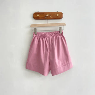 Gold Symbol Cotton Elastic Waist Shorts