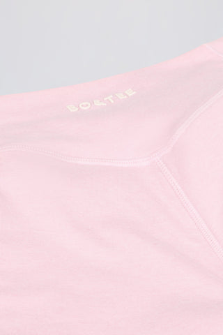 Ruched Mini Shorts in Pale Pink Marl