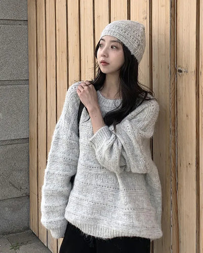 (Set) Wool Beanie & Knit Set