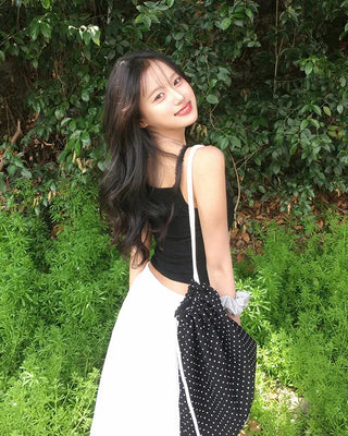Lace shirred camisole