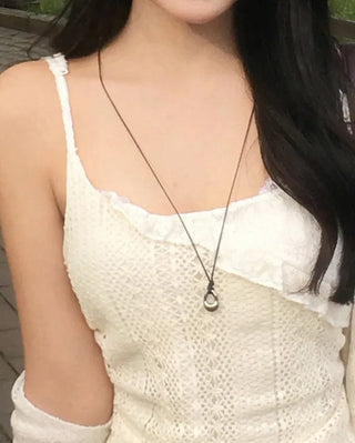Silver ring necklace
