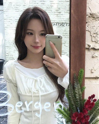 Layered Ribbon Long Sleeve T-Shirt