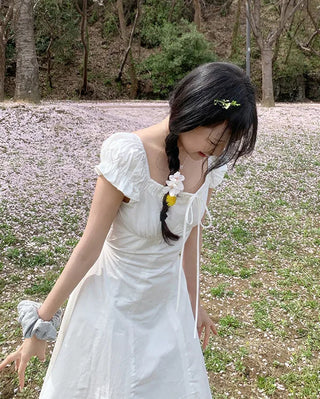 Frilled flared mini dress