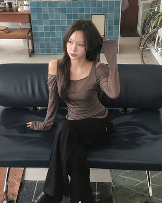 (set) V-neck camisole & T-shirt