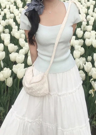 [3 colors] Crossbody bag with belt