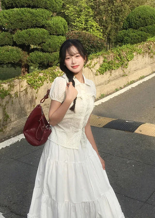 [4 colors] Leather Square Shoulder Bag