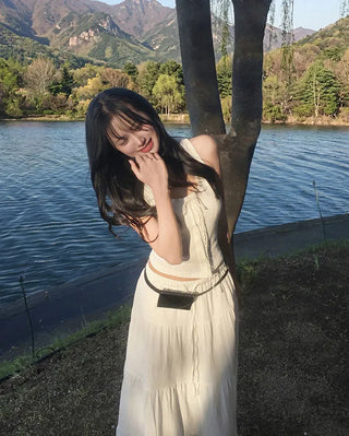[2 colors] Lace Ribbon Sleeveless