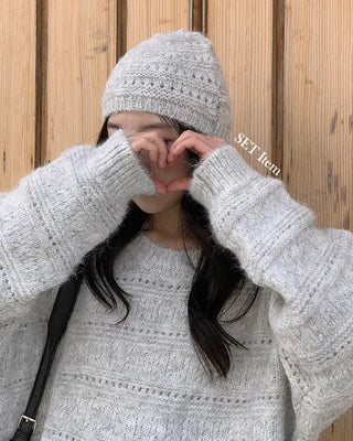 (Set) Wool Beanie & Knit Set