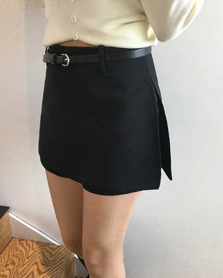 Belted mini skirt panties