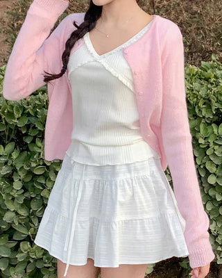 Lace Rib Slim Knit