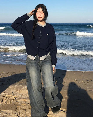 Applique Wash Wide Pants