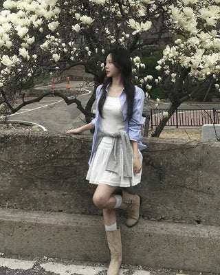 Strap mid-calf boots