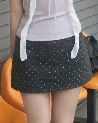 [4 colors] Polka dot skirt