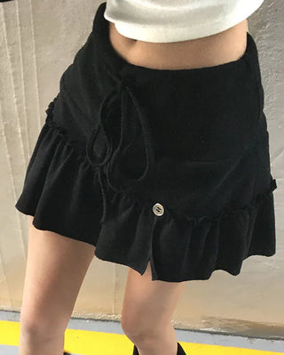 Frill Button Skirt
