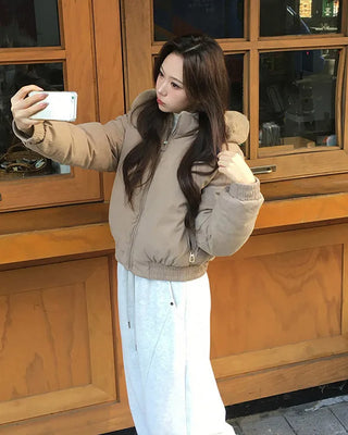 Corduroy Fur Down Parka