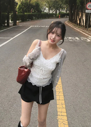 [4 colors] Leather Square Shoulder Bag