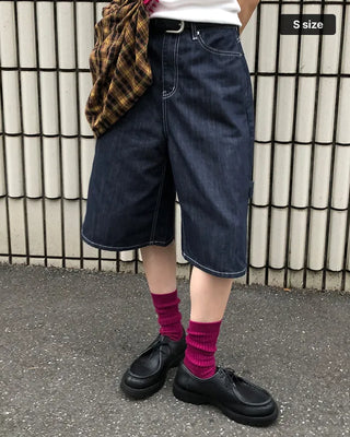 Bermuda denim pants