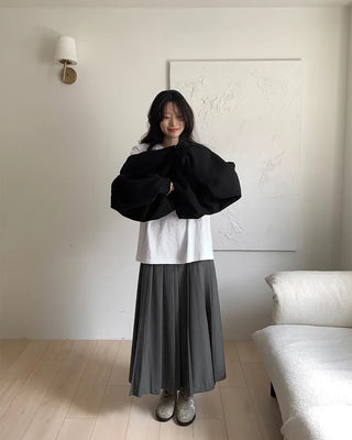 (Short-sleeved/Long-sleeved) Clean Cotton Daily Plain T-Shirt
