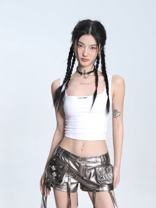 Solid color camisole slim vest