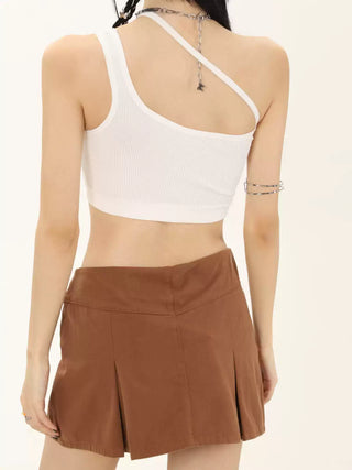One-shoulder sleeveless camisole vest