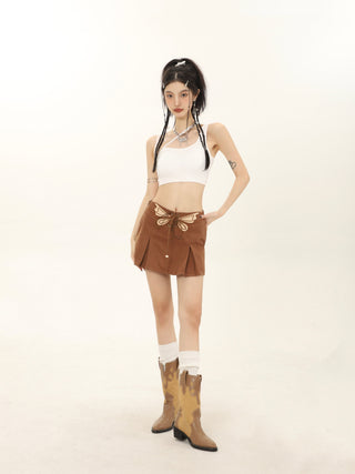 One-shoulder sleeveless camisole vest