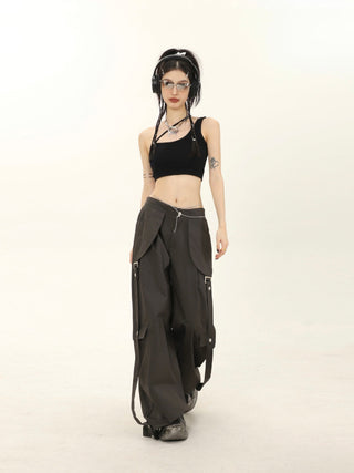 One-shoulder sleeveless camisole vest