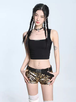 Square collar slim camisole sleeveless top