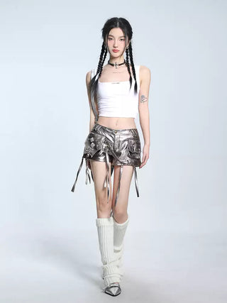 Square collar slim camisole sleeveless top