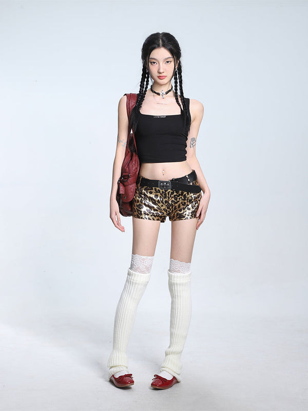 Square collar slim camisole sleeveless top