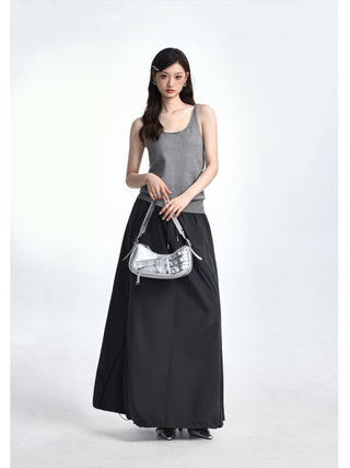 Backless camisole woolen top