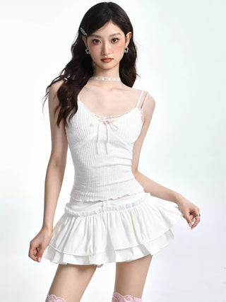 Lace splicing camisole slim top