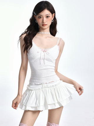 Lace splicing camisole slim top