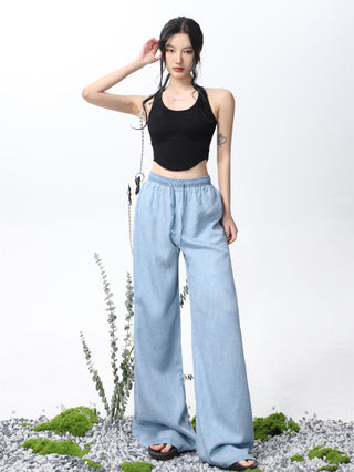 Halter neck slim sporty camisole vest