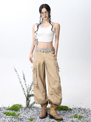 Halter neck slim sporty camisole vest