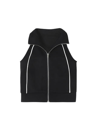 Sleeveless quarter zip vest