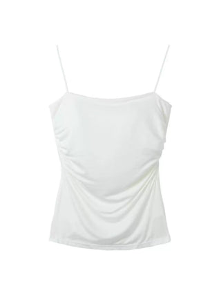 Spaghetti strap Pleated camisole top