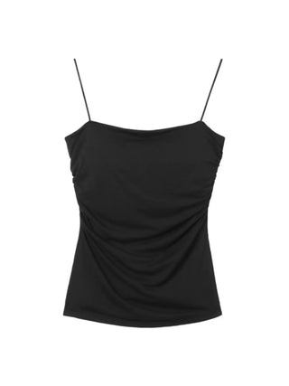 Spaghetti strap Pleated camisole top