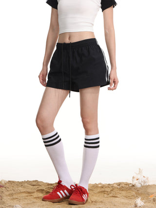 High waist slim sporty shorts